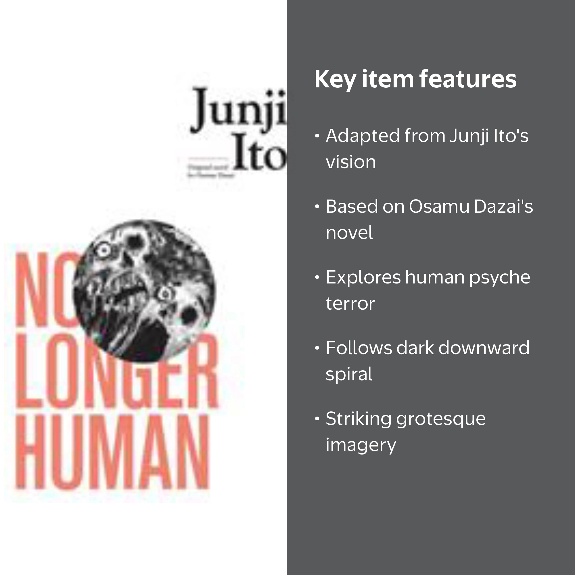 DROPDEAD JUNJI ITO no longer human Lサイズ Junji Ito's No Longer Human Manga Book, Hardcover Edition