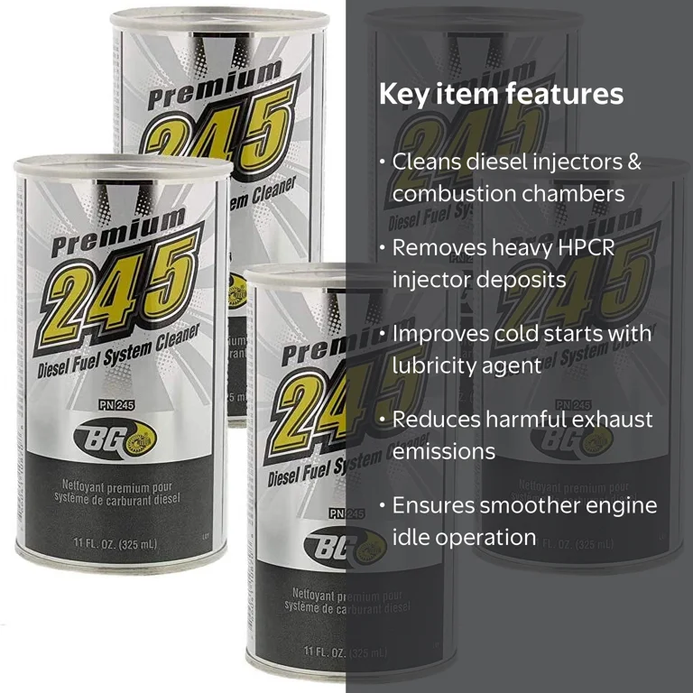 Free Shipping! 5 cans of BG 245 Premium Diesel Fuel System Cleaner