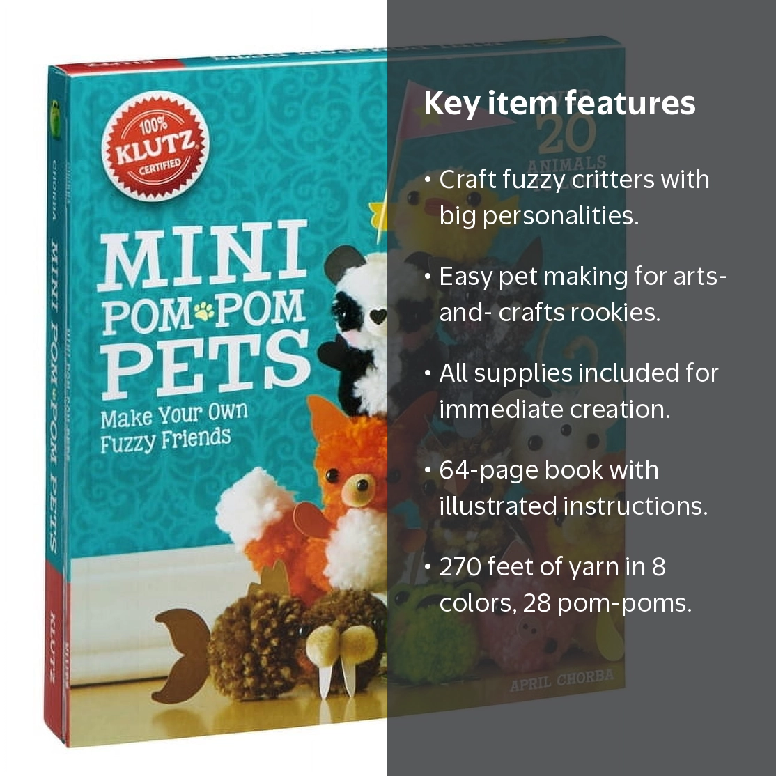 Klutz, Mini Pom-Pom Pets, Make Your Own Fuzzy Friends - Walmart.com