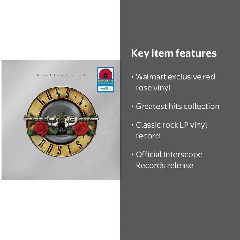 GUNS N' ROSES LP3枚セット Guns N' Roses, Greatest Hits Vinyl, Red Rose Vinyl, Walmart