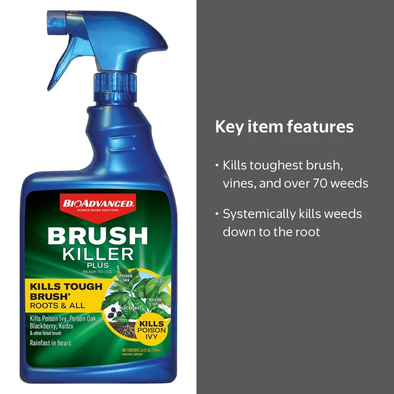 BioAdvanced Brush Killer Plus Ready-to-Use 24 oz, Kills Kudzu