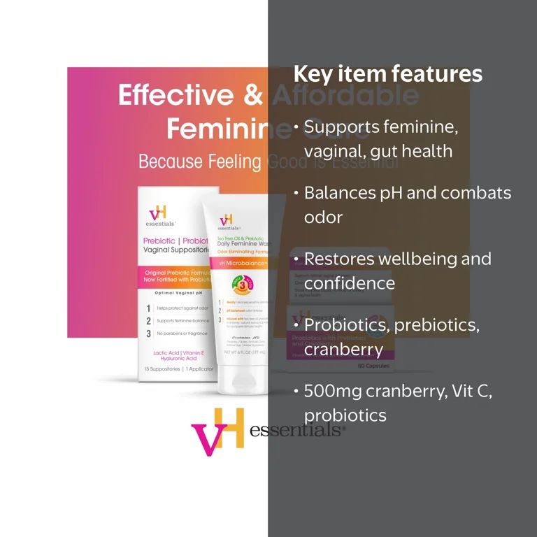 vH Essentials Probiotics with Prebiotics and Cranberry Feminine
