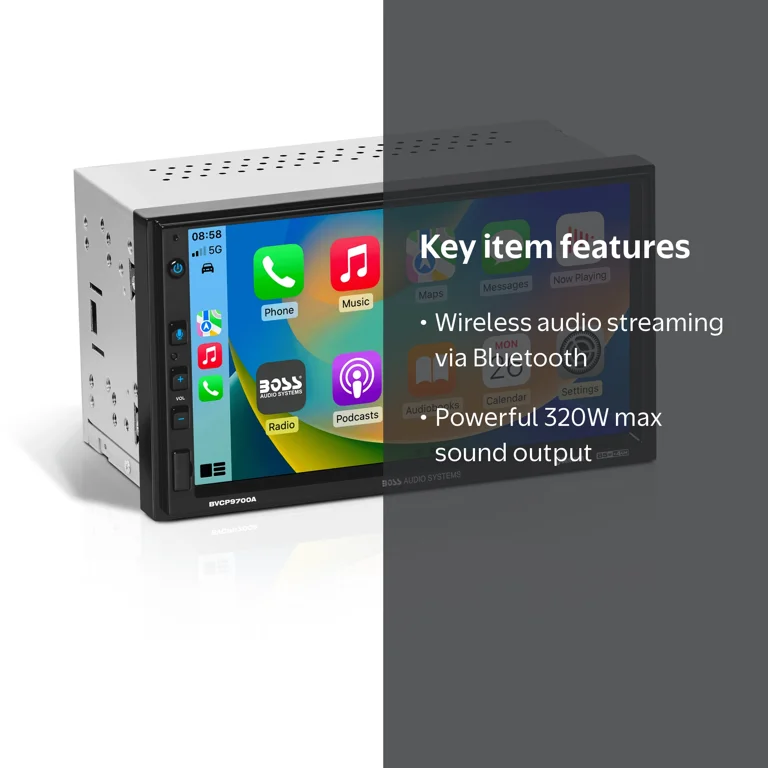 BOSS Audio Systems BVCP9700A Double DIN Car Stereo 7 Inch