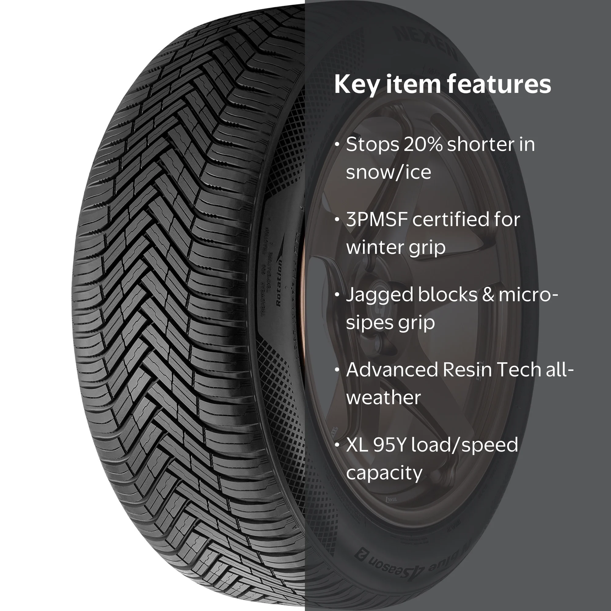 Nexen N Blue 4S 2 All Weather 225/45R18 95Y XL Passenger Tire