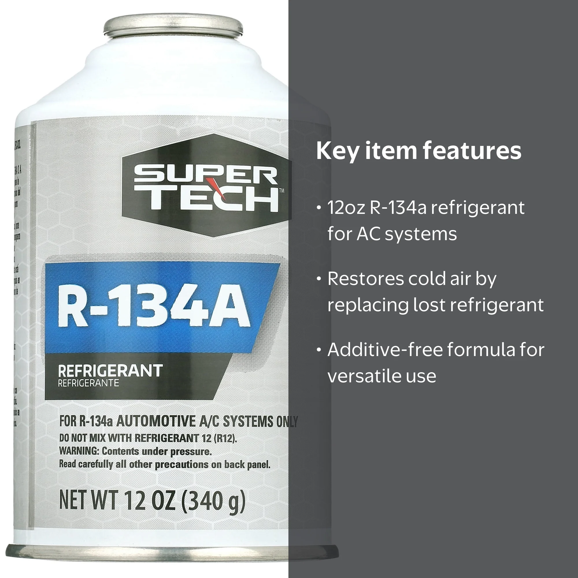 Super Tech R-134a Straight Gas, 12oz - Walmart.com