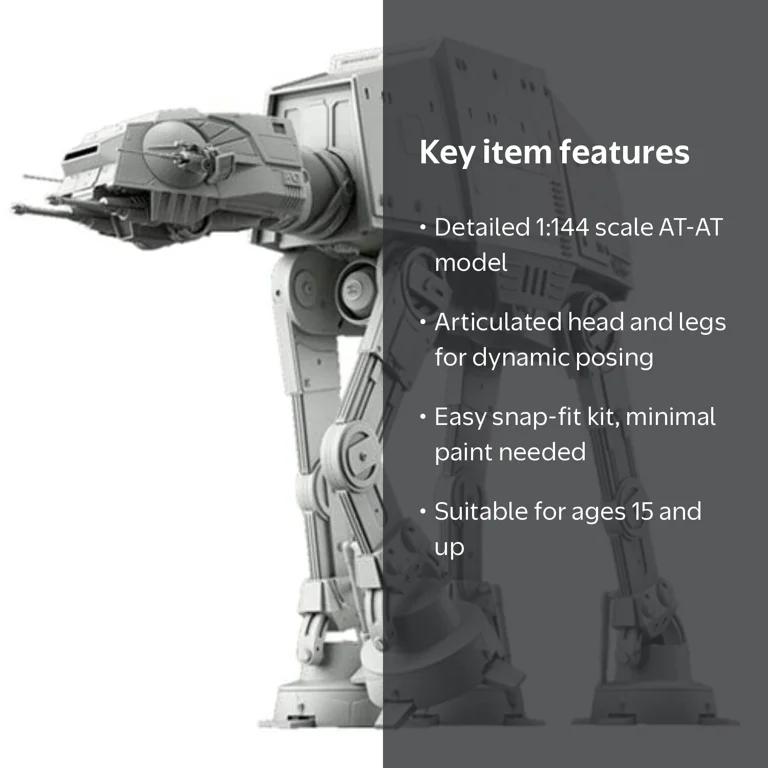 Star Wars AT-AT 1:144 Scale Model Kit - Walmart.com