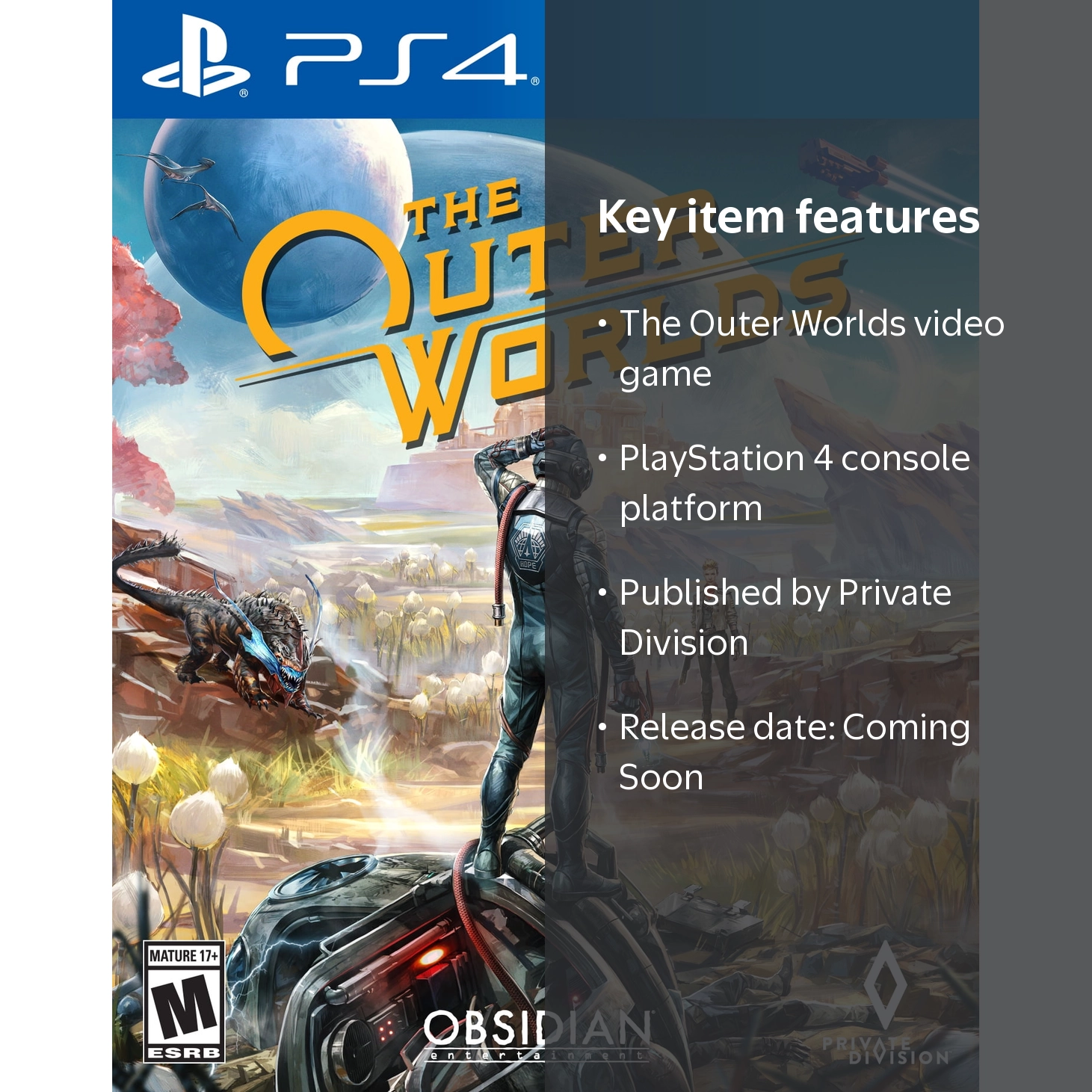 Private Division, Video Game, The Outer Worlds, PS4 - Walmart.com