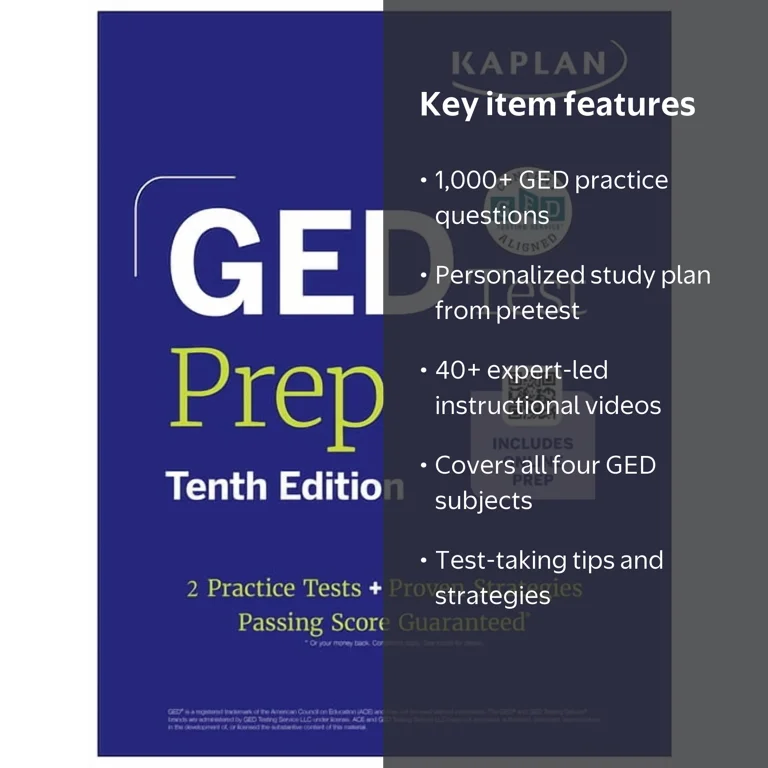 Kaplan, GED Test Prep Tenth Edition 2026, Paperback - Walmart.com