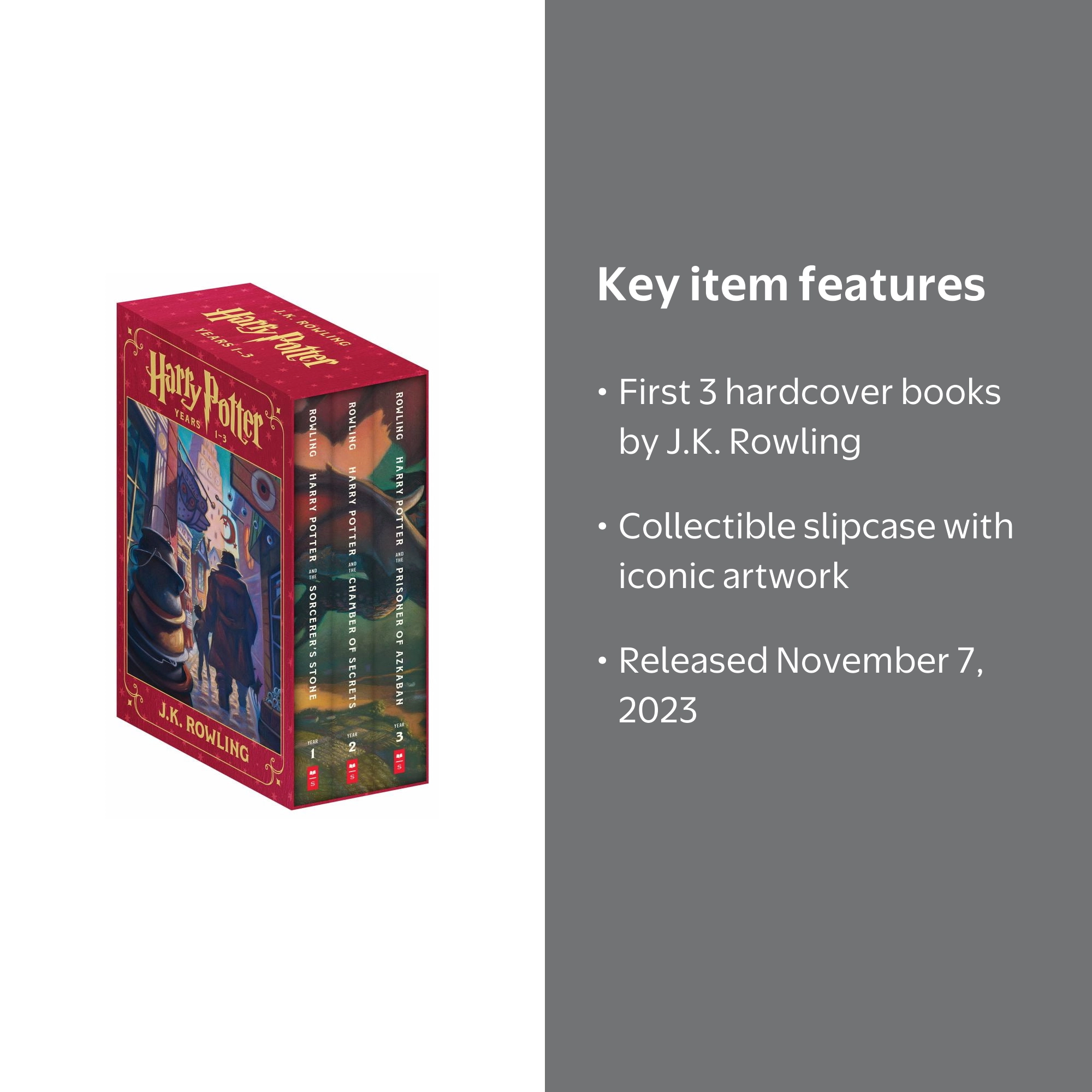Harry Potter Paperback Box Set (Books 1-3) (Hardcover) - Walmart.com