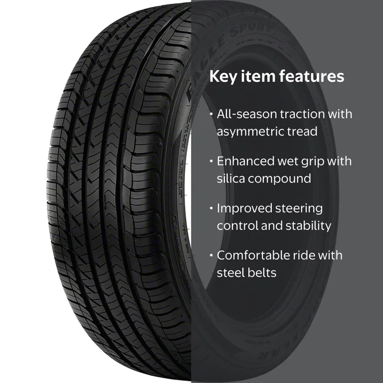 Goodyear, Passenger Tire, 235/55R20 102V, All Season Black