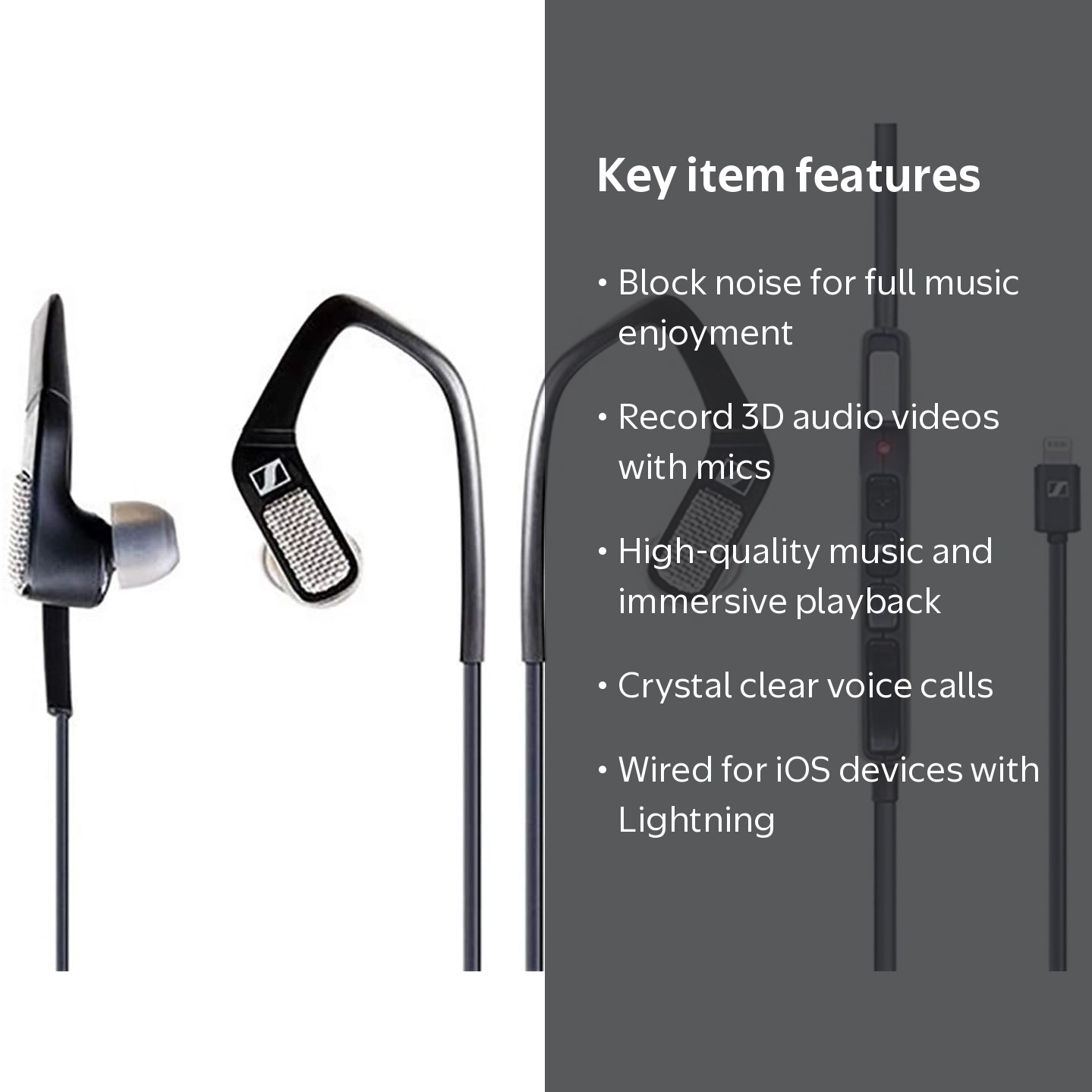 Sennheiser AMBEO Smart Headset (iOS) in-Ear Headphones with