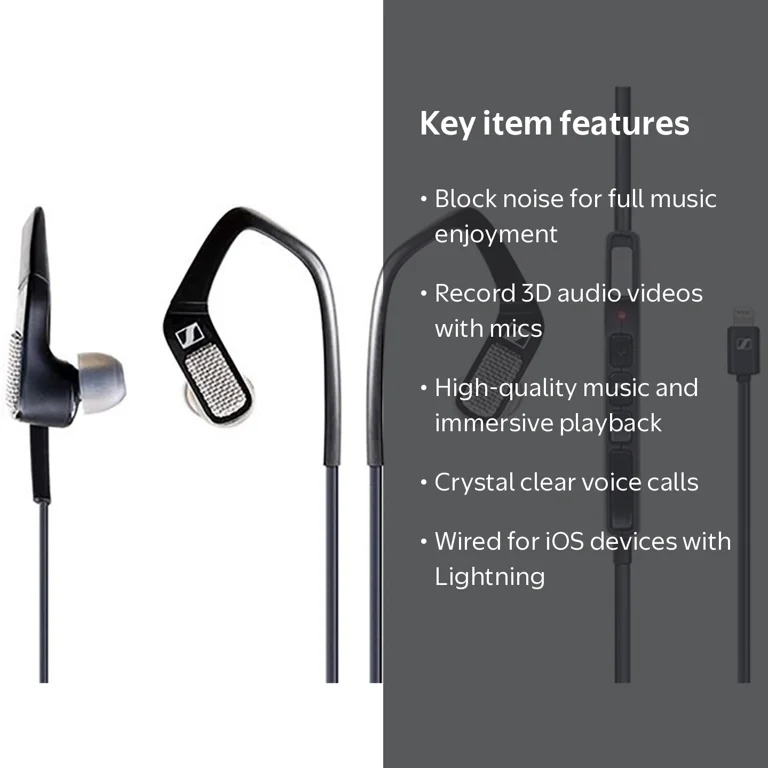 Sennheiser AMBEO Smart Headset (iOS) in-Ear Headphones with Sennheiser AMBEO Smart Headset (iOS) in-Ear Headphones with