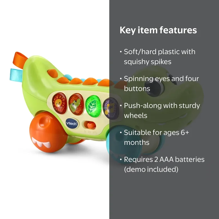 VTech Squishy Spikes Alligator Hard Plastic Soft Plastic Baby