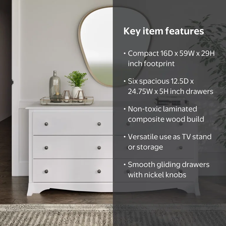 white 6 drawer chest dresser biukpci Dresser, 47'' Tall Modern Vertical of Drawers with Painted Wood, Storage Dressers for Bedroom, Living Room, Hallway, Entryway, White : Home & Kitchen and more IKEA HEMNES 6-drawer dresser, White