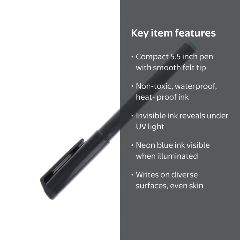 UV Spy Pen Invisible Ink Security Marker Blue - Walmart.com