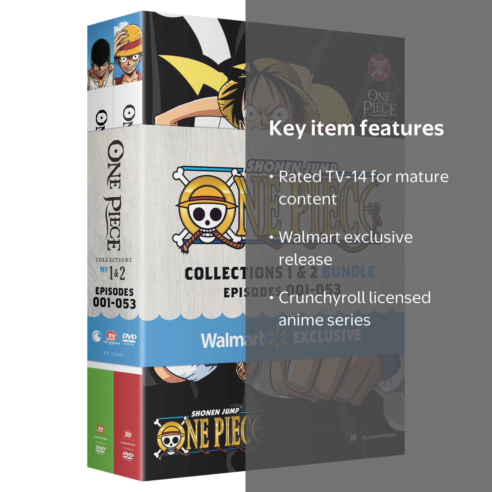 アニメ ONEPIECE DVD One Piece Bundle #1-#2 (DVD) Crunchyroll, Action, Adventure, Anime
