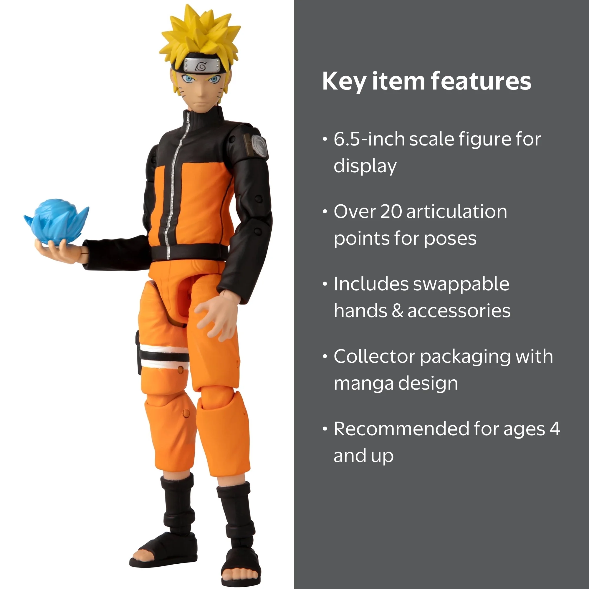 Anime Heroes, Naruto Action Figure, 6.5