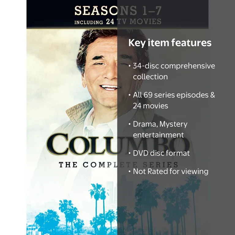 SDS, DVD, Columbo The Complete Series 69 episodes 34-disc set