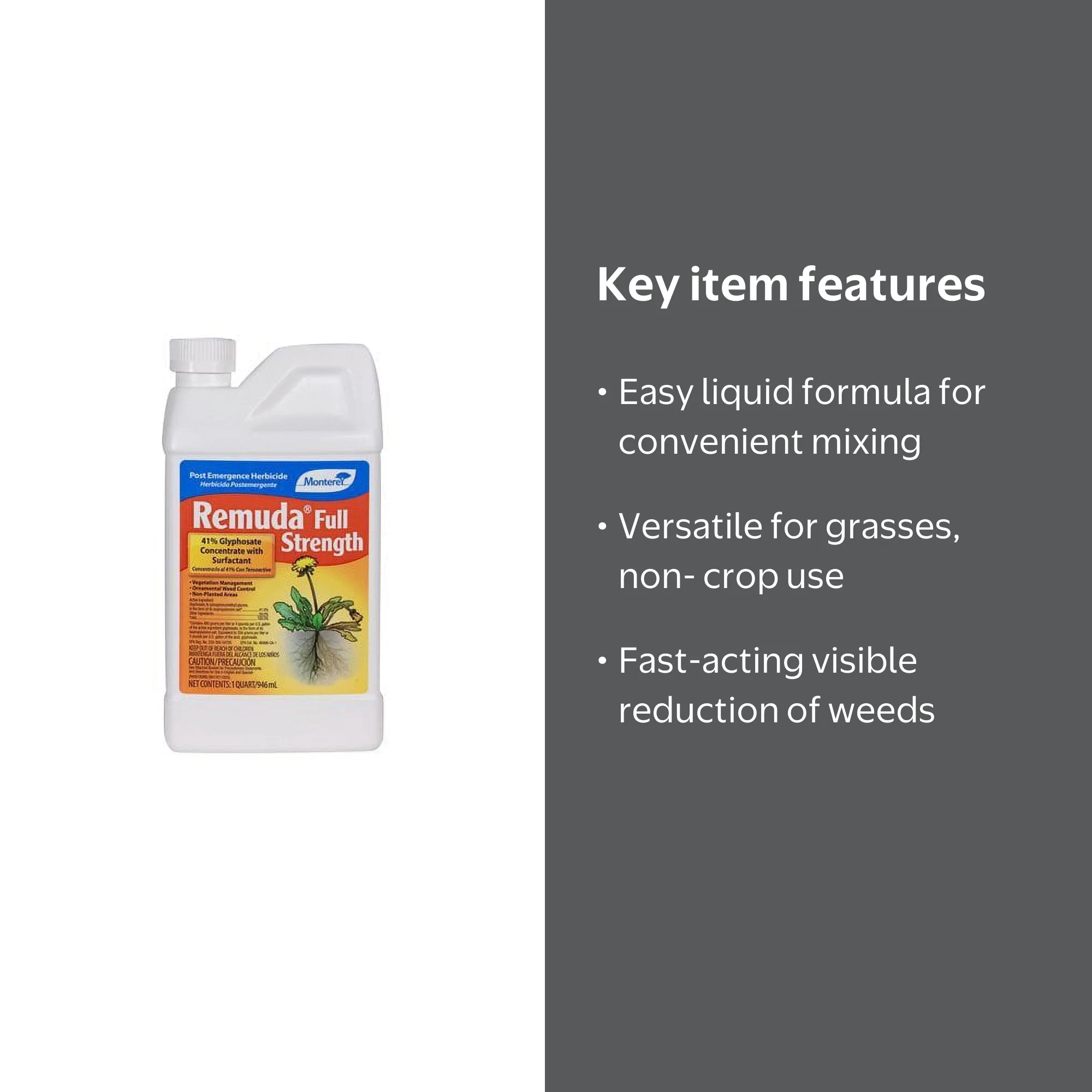 Monterey Lawn and Garden Remuda Full Strength Weed & Grass Killer - Liquid  Herbicide  Residential Use, Standard Application - Walmart.com