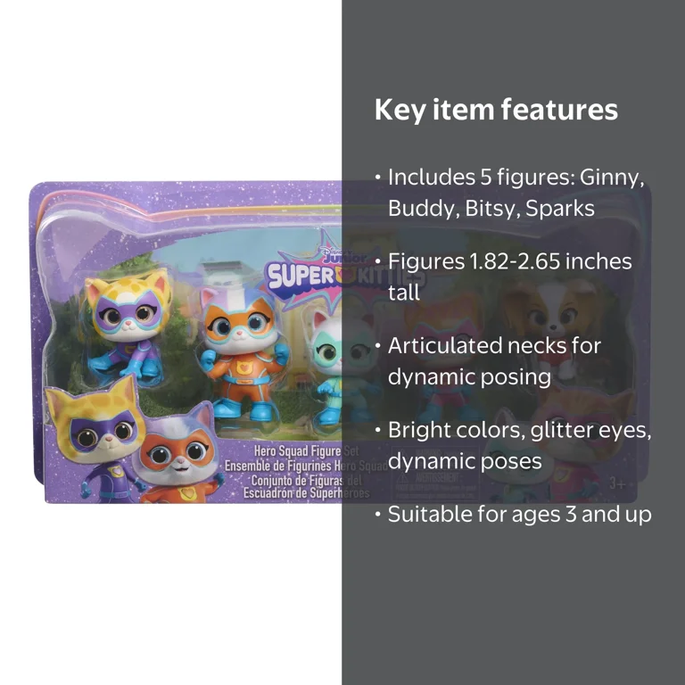SUPER JUNIOR MEMBERSHIPKITフルセット SUPERKITTIES, Action Figures, 5-Piece Set, Kids Toys for Ages 3 up