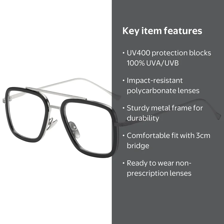 Iconic Aviator Sunglasses with UV400 Protection - Metal Frame Metal Aviator Sunglasses with UV400 Protection main image 2