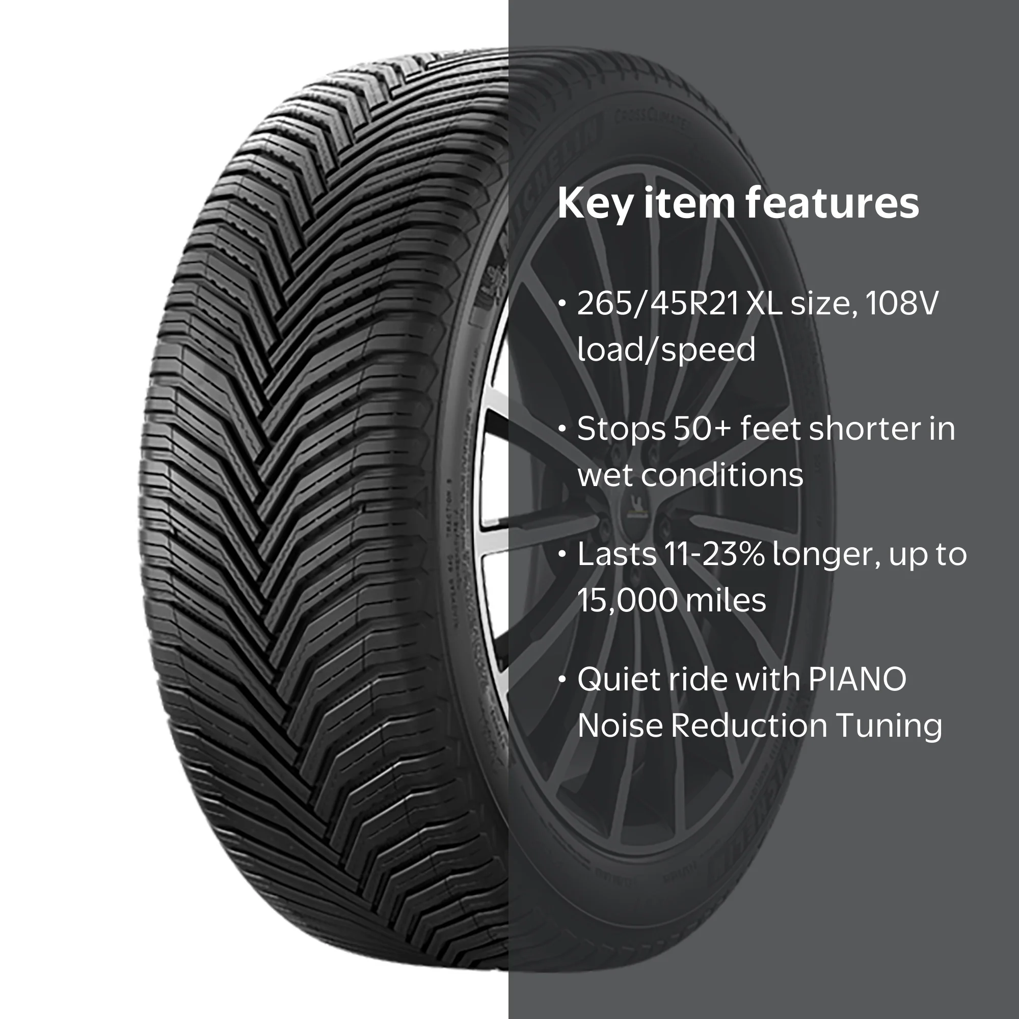 Michelin CrossClimate2 All-Season Tire - Superior Grip, Advanced