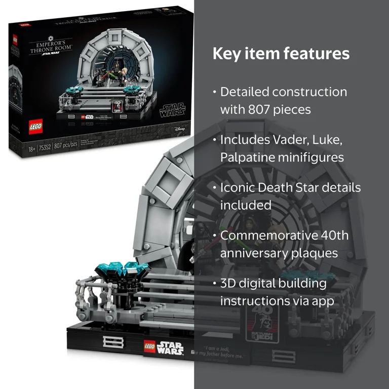 LEGO Star Wars Emperor‚Äôs Throne Room Diorama 75352, 40th
