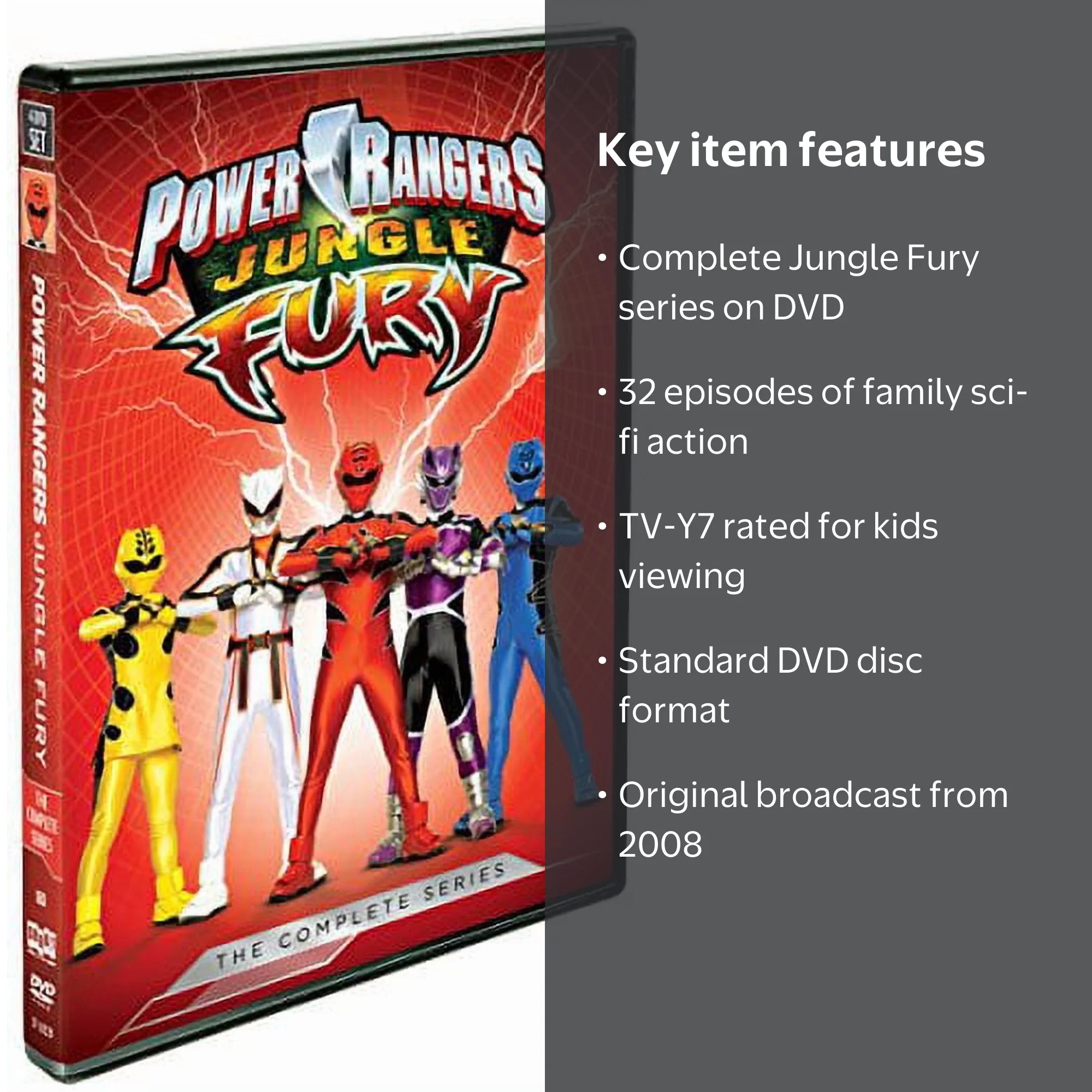Power Rangers Jungle Fury: The Complete Series DVD, 32 Episodes
