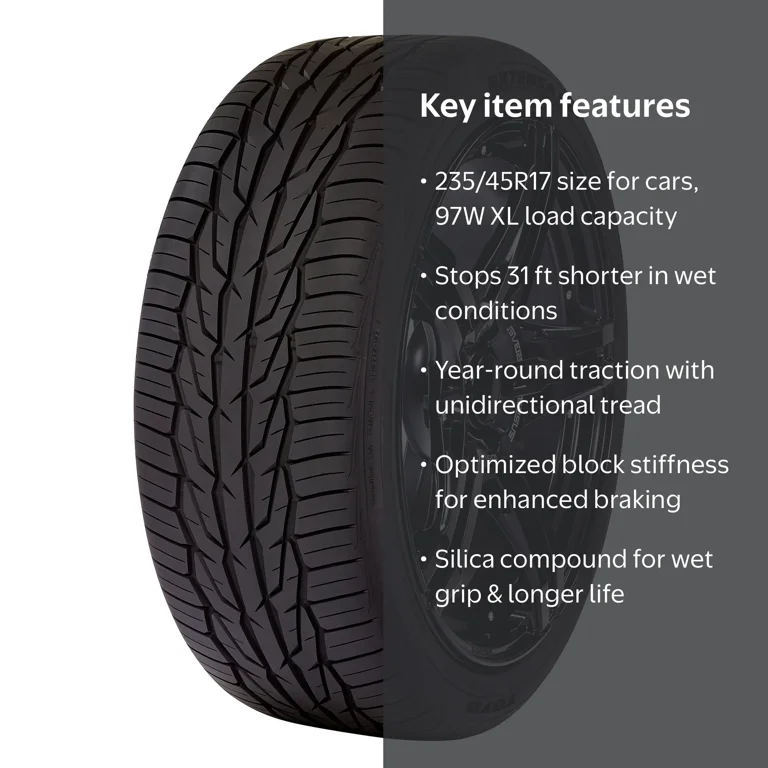 Toyo, Passenger Tire, All Season, 235/45R17, XL, 97W - Walmart.com
