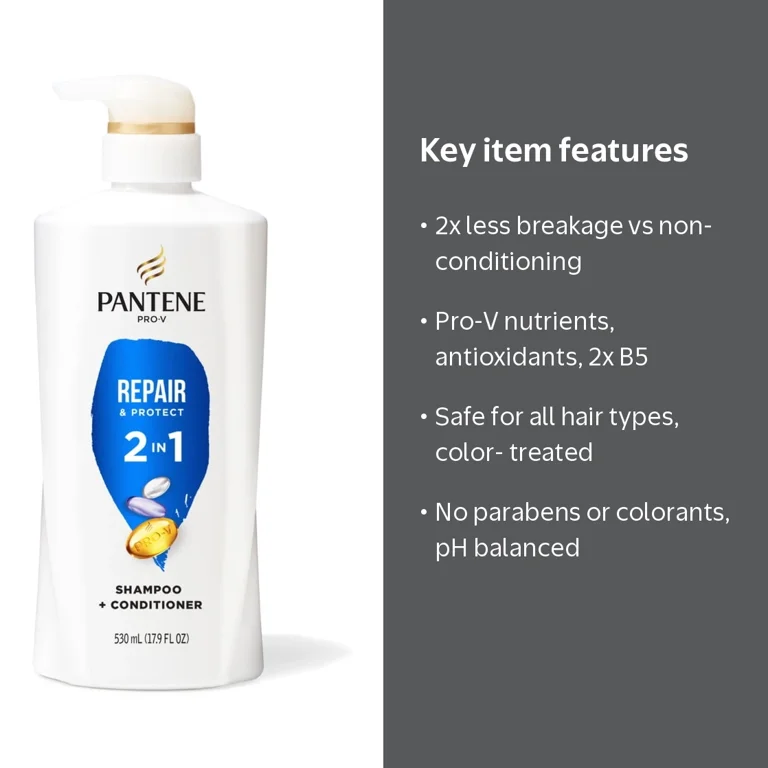 Pantene Pro-V 2in1 Shampoo + Conditioner, Repair & Protect, for