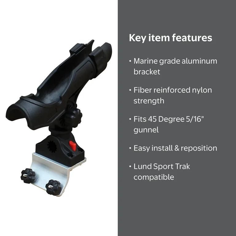 brocraft fishing rod holder Aluminum Clamp The high Brocraft 4-Pack Black Nylon Fishing