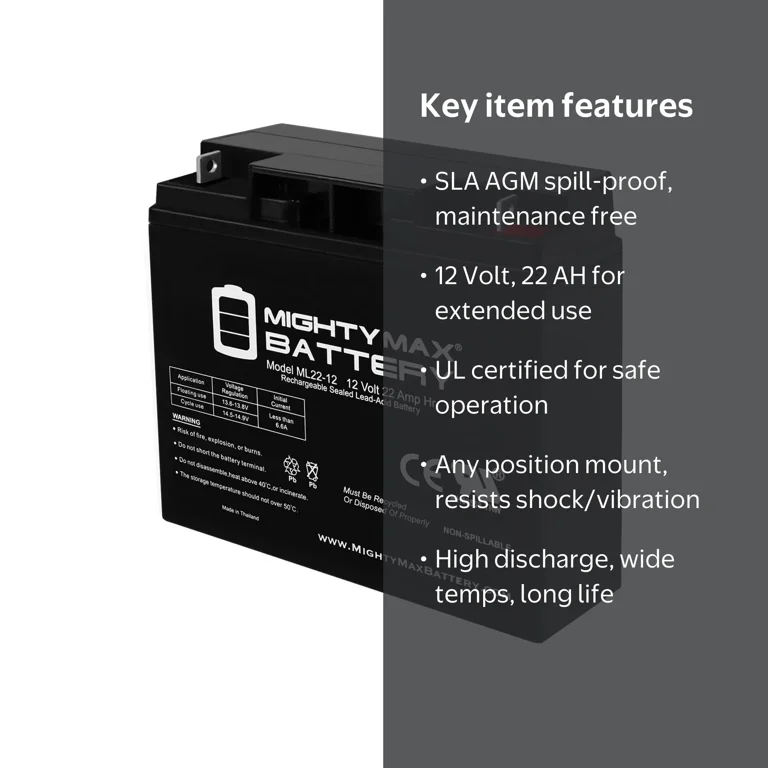 12V 22AH SLA Battery for Kawasaki Zero-Turn Riding Mower - Walmart.com