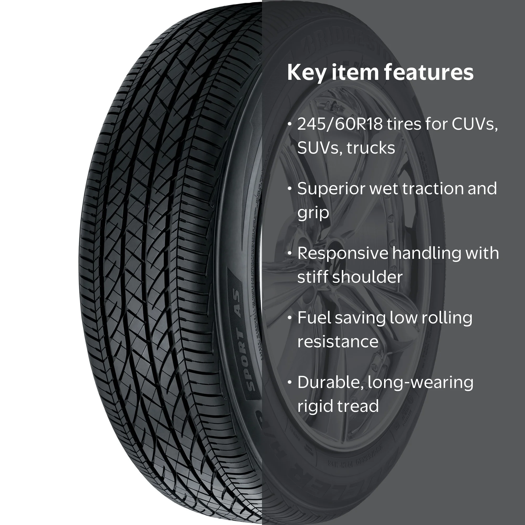 Bridgestone Dueler H/P Sport AS 245/60R18, Fits: Ford Explorer 