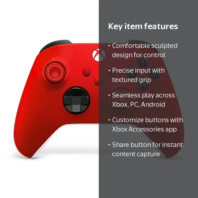 Microsoft Original Xbox Wireless Controller in New Pulse Red