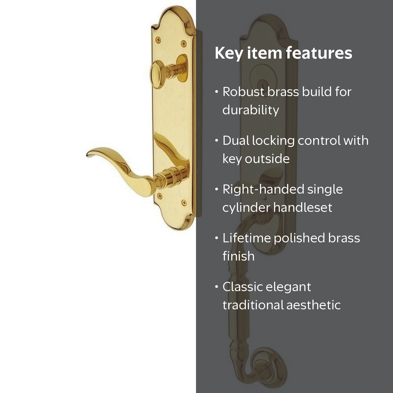 Baldwin Manchester Right Handed Wave Lever Keyed Front Entry Set