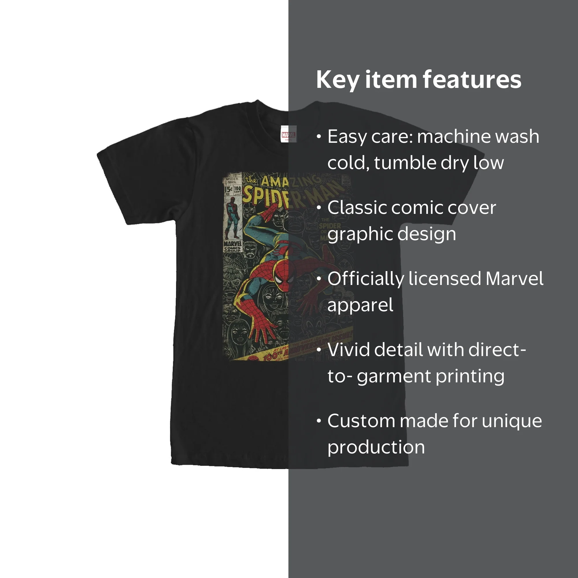 Maglietta Marvel Spider-Man Comic Book Anniversary – Ufficiale Per Veri Fan - 2