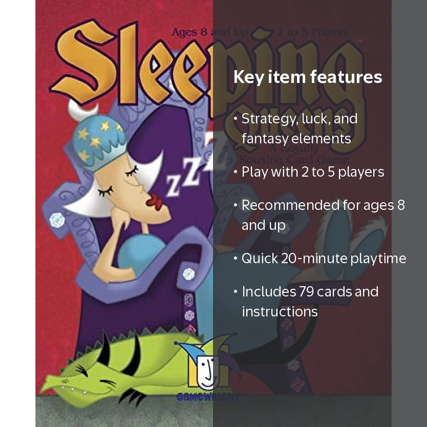 Gamewright, Sleeping Queens, Multi-Colored, 79 Cards for Ages 8+