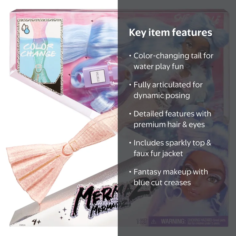 Mermaze Mermaidz™ Shellnelle™ Color Change Fashion Doll with