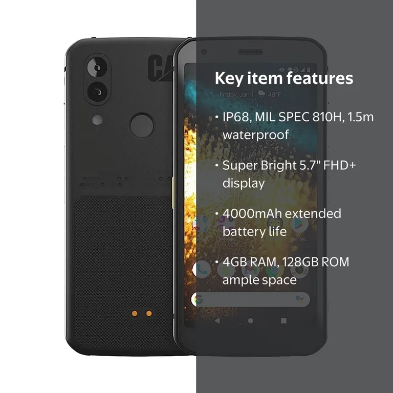 CAT S62 Big Screen Android Phone - Unlocked, 4G, Rugged, IP68, 4GB