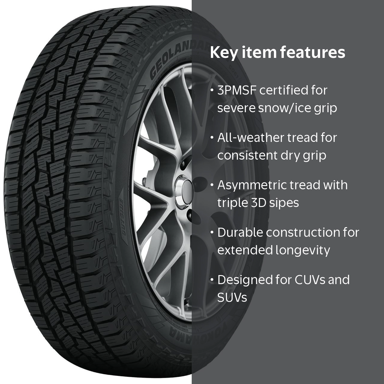 Yokohama Geolandar CV 4S 225/60R17 99V BW All Weather Tire