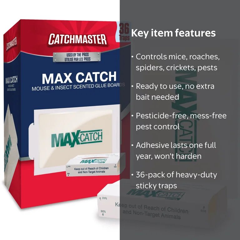 Catchmaster Max-Catch 36pk Insect & Mouse Sticky Traps - Walmart.com