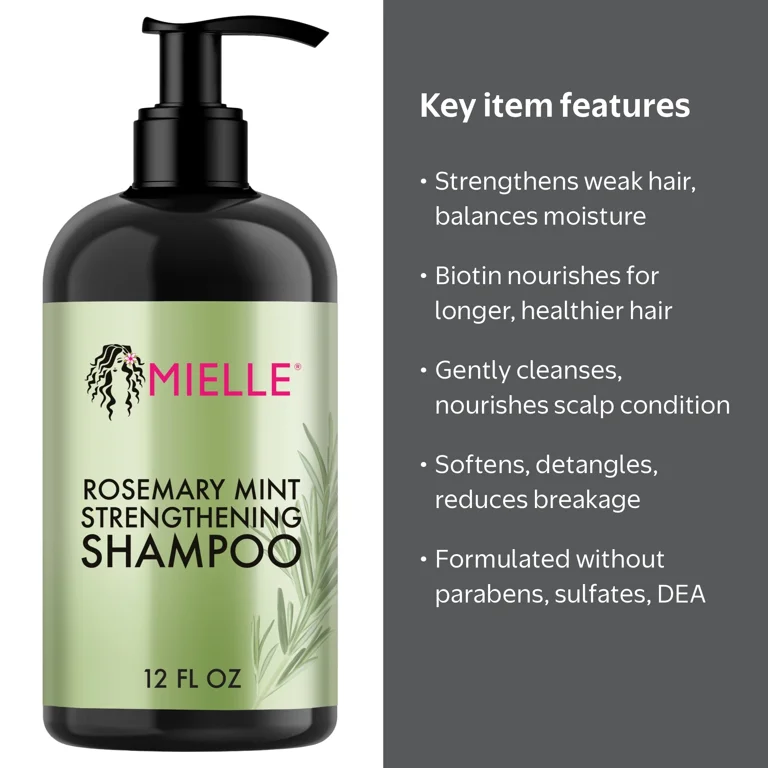 Mielle Organics Rosemary Mint Strengthening Shampoo 12 fl oz
