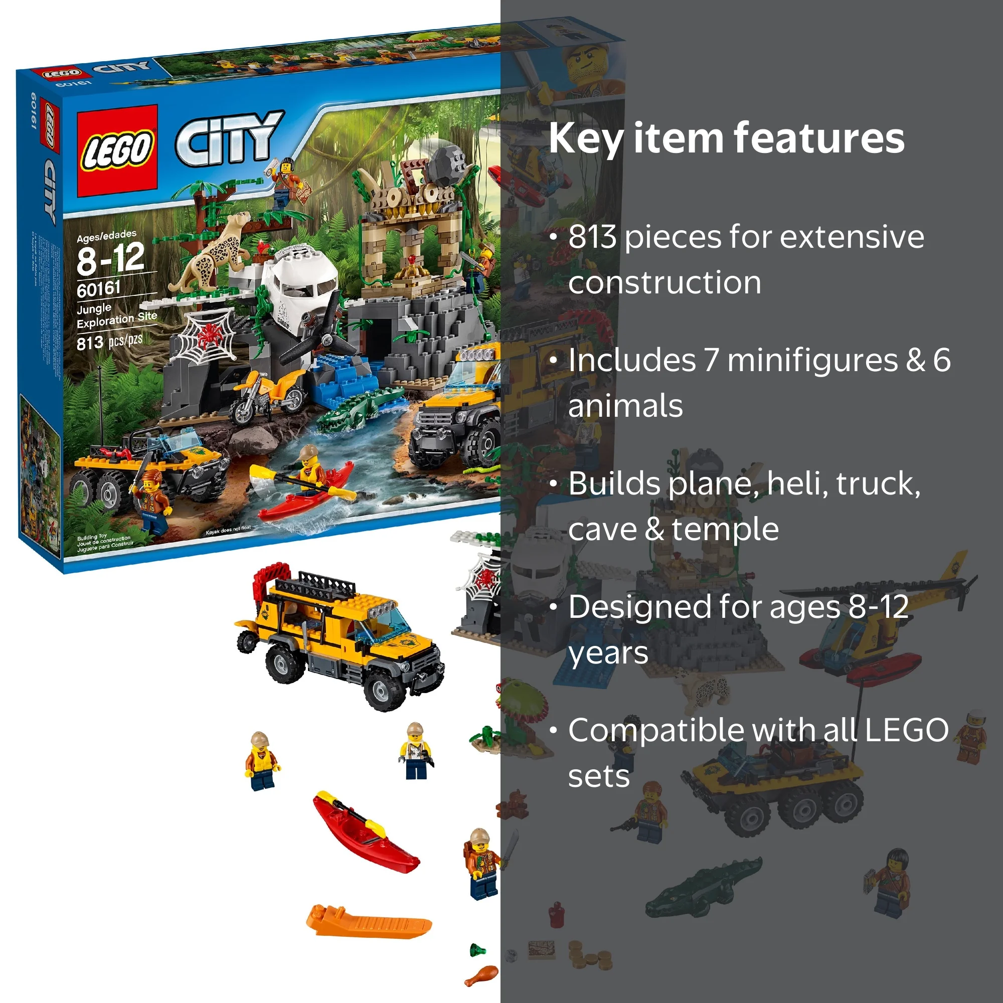 LEGO City Jungle Explorers Jungle Exploration Site 60161, Wildlife