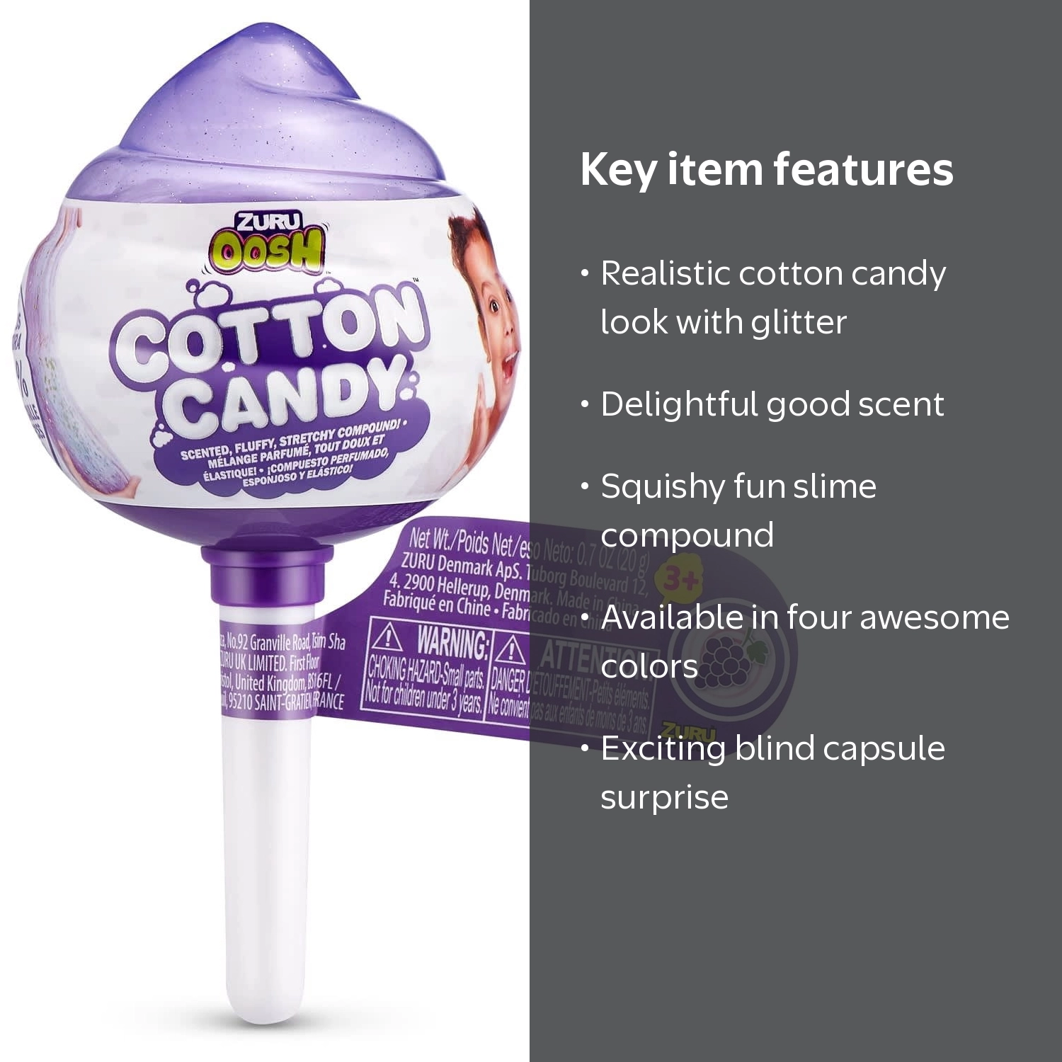 UPD Inc. Zuru Cotton Candy - Oosh Slime Floss Surprise Medium Pop
