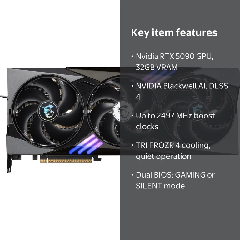 MSI, Gaming Trio Nvidia GeForce RTX 5090 32GB OC, Performance MSI, Gaming Trio Nvidia GeForce RTX 5090 32GB OC, Performance