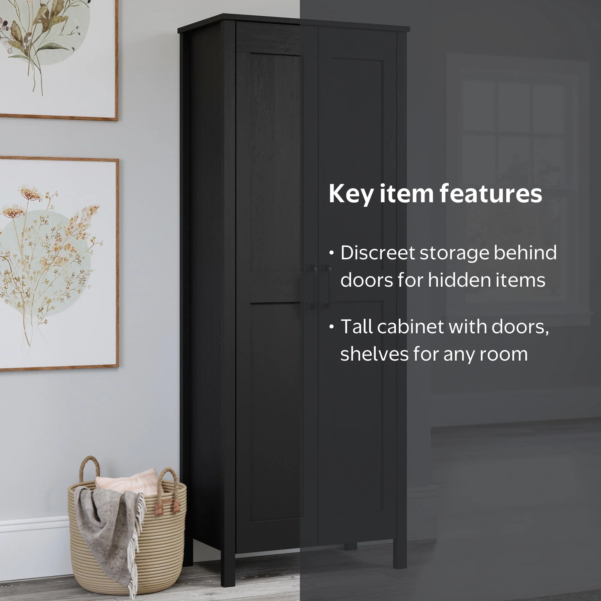 Sauder Select 2-Door Storage Cabinet, Raven Oak Finish - Walmart.com