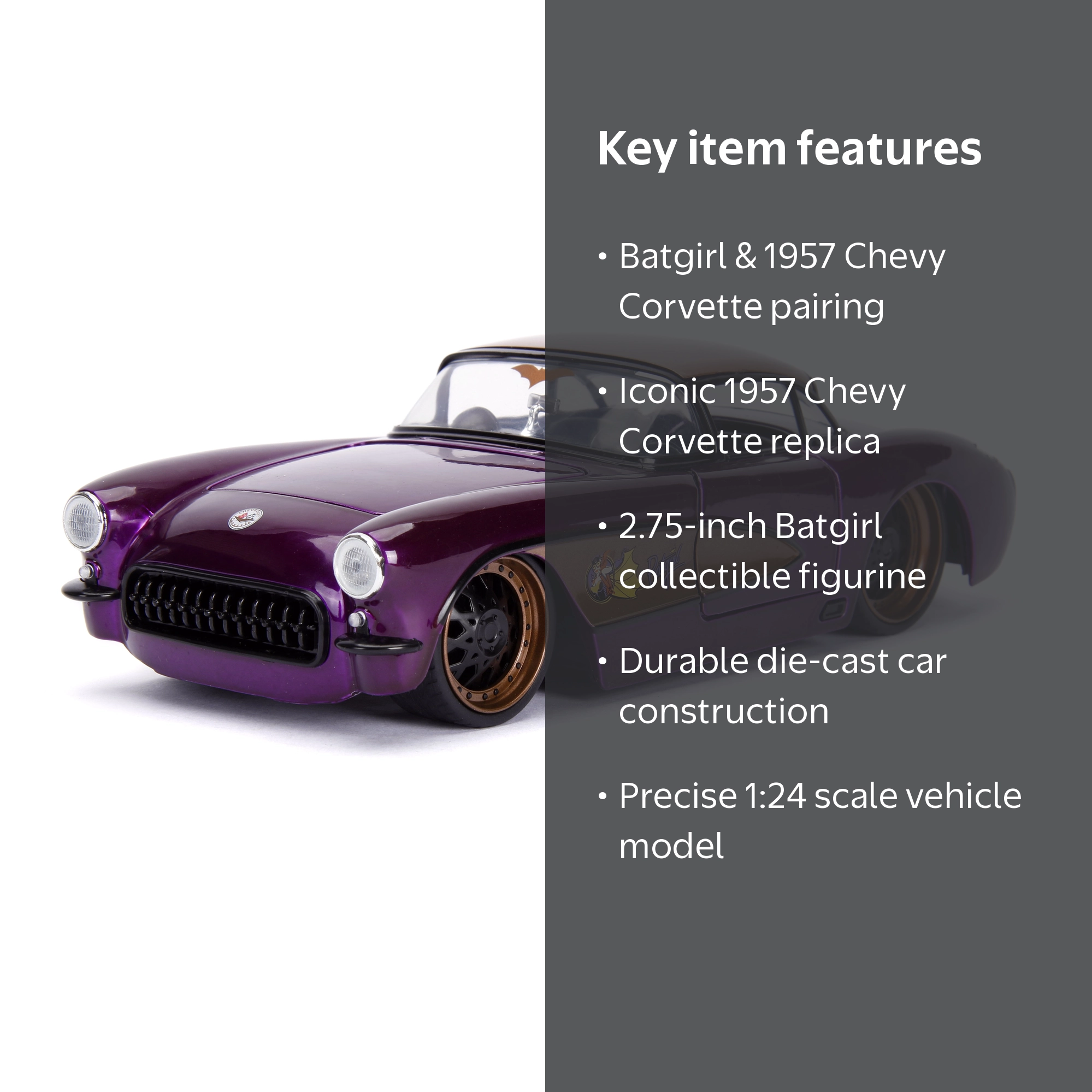 Jada Toys, Die-cast Car, 1957 Chevy Corvette, Batgirl collectible