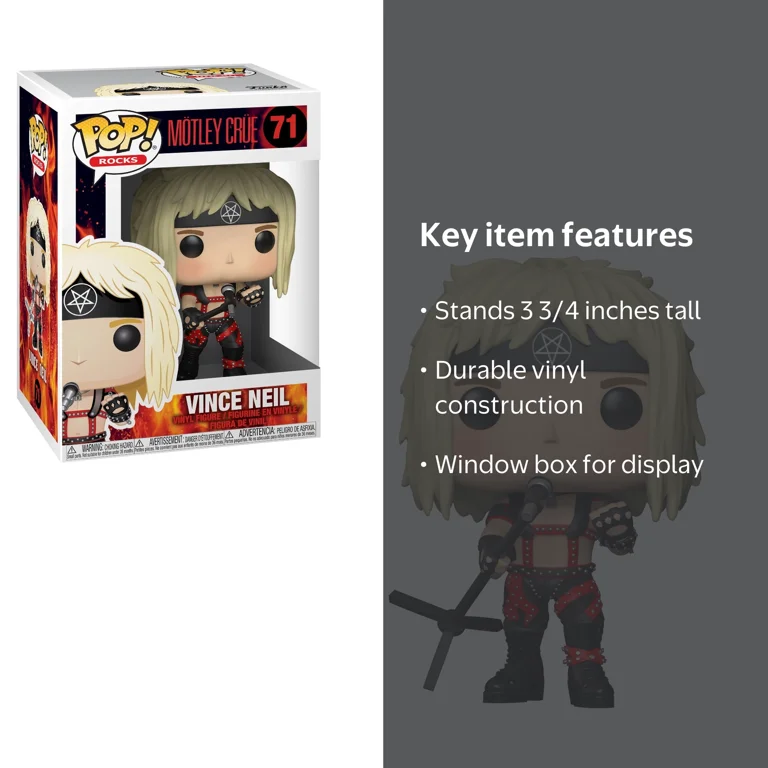 Funko POP? Rocks: S4- Mötley Crüe- Vince Neil - Walmart.com