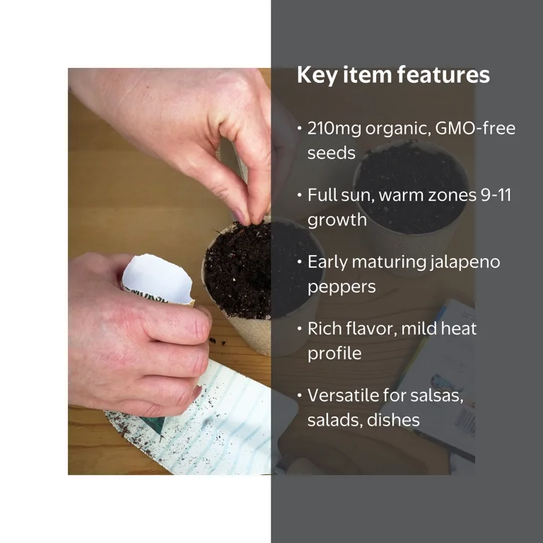 Ferry-Morse Organic 210MG Pepper Jalapeno Early Annual Vegetable