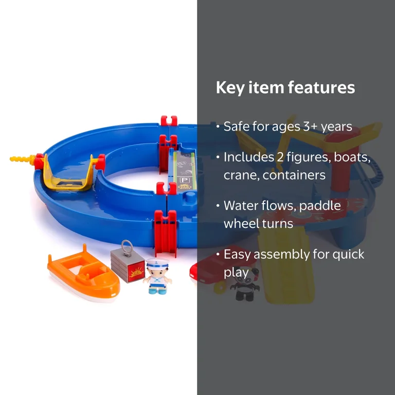 Jada Toys Ryan's World Aquaplay Playset, Water Canal Crane, Pirate